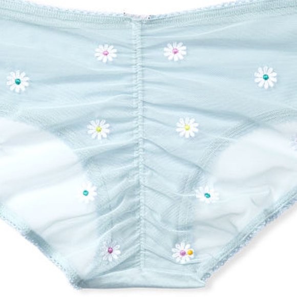VS XS Daisy Embroidered Hiphugger NWT Blue with Adorable Daisies - Picture 10 of 15